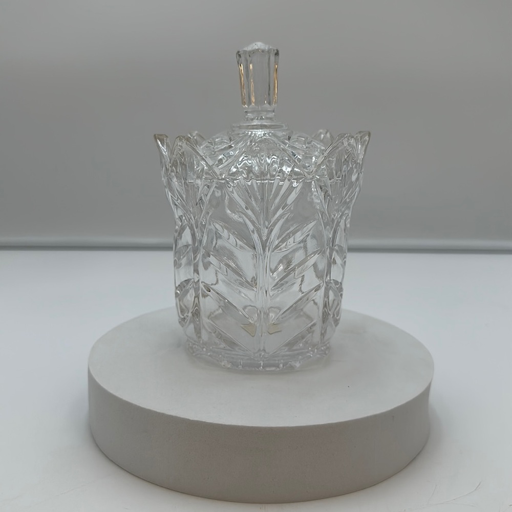 5th Avenue Portico Crystal Jelly Jar / Candy Dish With Lid